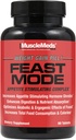 MuscleMeds Modo de Fiesta Apetito Píldoras de ganancia de peso Digestivas Enzimas seguras y efectivas 90 Cápsulas, Sin sabor, 90 Cuenta