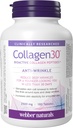 Webber Naturals Collagen30 Anti-Wrinkle, 2.500 mg de péptidos de colágeno bioactivo por ser, 180 Tablets, Ayuda a reducir las arrugas profundas, líneas finas &amp; estimula las células de la piel, no GMO, lácteo &amp; gluten Gratis