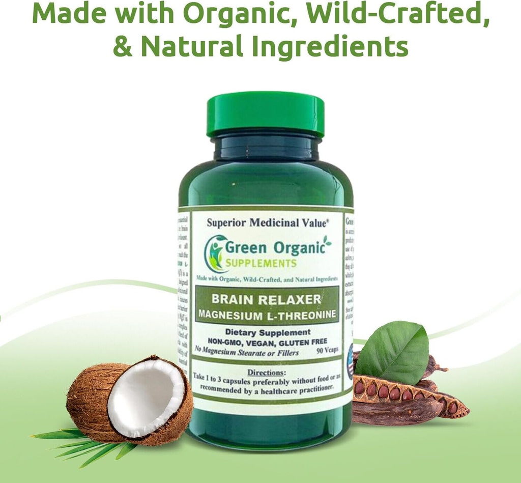 Green Organic Supplements Magnesium L-Threonine 90 VCaps