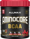 ALLMAX Nutrition AMINOCORE BCAA, Fruit Punch - 945 g Powder - 8.18 Grams of Branched Chain Amin Acids Por Serving - with B Vitamins - No Fillers or Non-BCAA Aminos - Sugar Free - 90 Servings