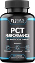 PCT Suplemento para Hombres, 3-en-1 Post Cycle Support " Natural Booster with Estrogen Blocker, Liver Support Formula, Made in USA, with Fenugreek, Chrysin, Tongkat Ali, Milk Thistle - 60 Capsules