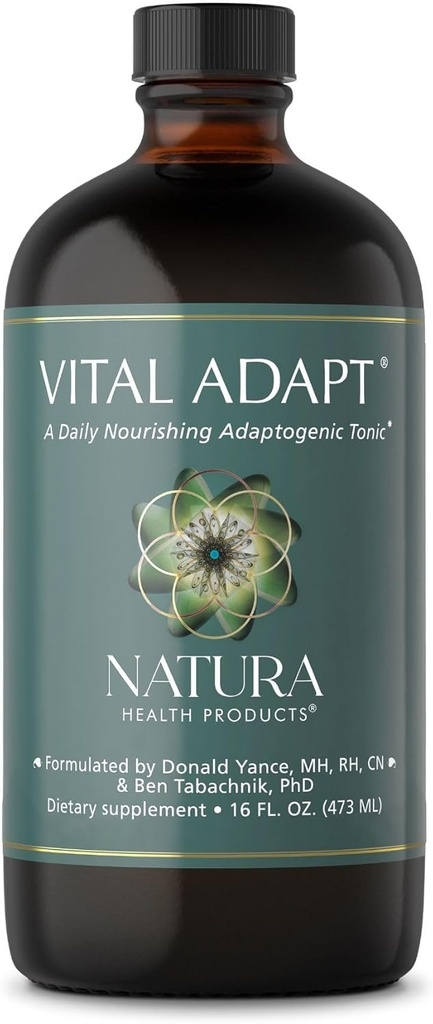Natura Health Products Vital Adapt Supplement - Daily Nourishing Adaptogenic Tonic for Endocrine Function Support - Destacando Rhodiola, Ashwagandha, Cordyceps, Reishi (16 Fluid oz)