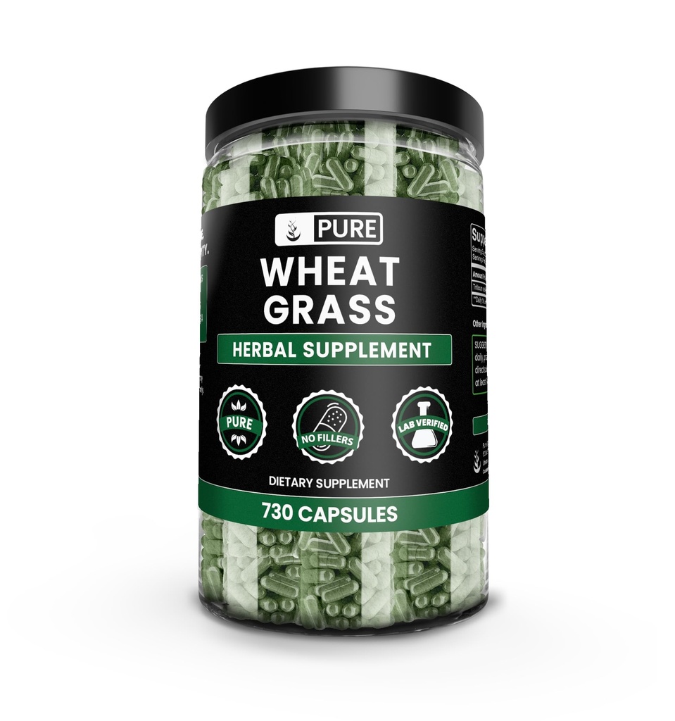 Ingredientes originales puros Grasa de trigo (730 capsules) No hay magnesio o rifles de arroz, siempre puros, lab verificados