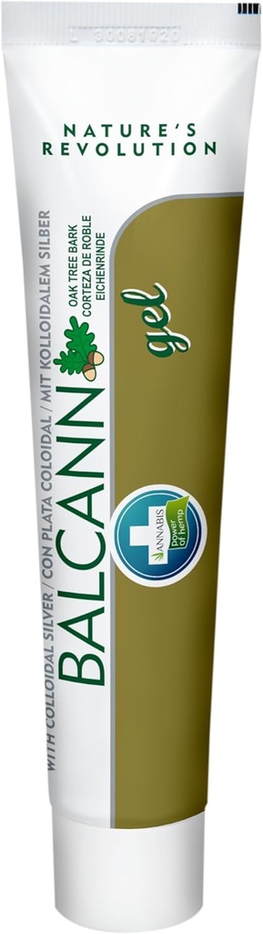 Annabis BALCANN Natural Vegan cáñamo de cáñamo con árbol de roble Bark - Moisturizes y Soothes Irritated, Eczematous, y Psoriasis Skin - After-Sun, Sunburn y Burn Care