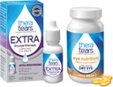TheraTears 1200mg Omega 3 Suplemento para la Nutrición Ocular, Orgánica Flaxseed Triglyceride Fish Oil " VIT E,90 Conde Eye Drops, Extra Dry Eye Therapy,15 mL,0.5 Fl oz