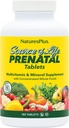 Natures Plus Fuente de Vida Prenatal - 800 mcg Folate, 180 Tablas Vegetarianas - Todas Vitaminas Prenatales Naturales con Hierro &amp; Calcio - Salud Optimal & Energy - Gluten-Free - 90 Servimientos