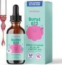 JoySpring Burst B12 Drops - Complejo de vitamina B para niños (2 fl oz) B2, B6, B5 + Methylcobalamin B12 Niños Suplemento para apoyar el crecimiento saludable y el desarrollo, Vegan B12, Edades 2-16+ 60 Servimientos