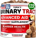 Dog UTI Chews - 170 Treats - Cranberry Supplement for Dogs - Bladder Control - Digestion & Immune Support - Urinary Tract Health - Multivitamin - Vitamins and Supplements - Made in USA