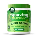 Increíble Grass Greens Blend Superfood: Verdes Powder Mix for Energy, con Espirulina orgánica, Clorella, Beet Root Powder, Digestive Enzymes & Probiotics, Original, 30 Servings (Packaging May Vary)