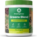 Increíble Grass Greens Blend Superfood: Verdes Powder Mix for Energy, con Espirulina orgánica, Clorella, Beet Root Powder, Digestive Enzymes & Probiotics, Original, 30 Servings (Packaging May Vary)