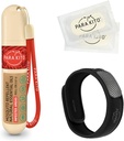 PARA'KITO Mosquito Repellent Bundle, 1 Mosquito Repellent Pulsera, 1 Roll-on Gel, Pulseras Repelentes de Bug, Dispositivos Repelentes Mosquito Wearable, Negro