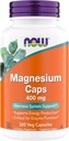 Ahora Suplementos Magnesio 400mg - Función Enzima*, Apoyo al Sistema Nervous* - Suplemento Magnesio para Hombres y Mujeres, 360 capsules de Veg, Kosher, Vegan, Suplementos de Magnesio sin gluten