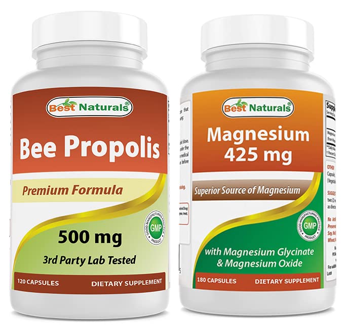 Best Naturals Bee Propolis 500 mg &amp; Magnesium Glycinate 425 mg