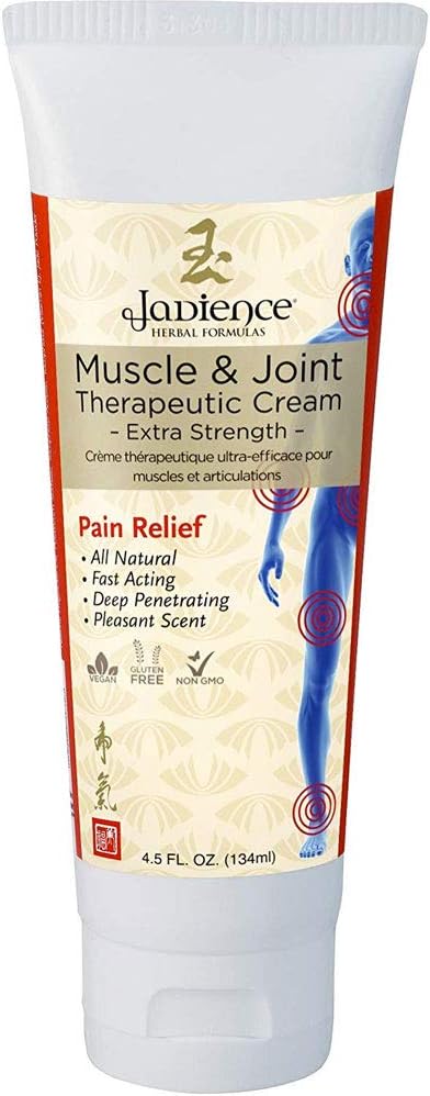 Jadience Muscle & Joint Therapeutic Doin Relief Cream Analgesic for Lower Back Neck Elbow Knee Muscle Artritis Inflammation pain relief and recovery Natural Eastern Royal Asian Family Fórmula 4.5 oz