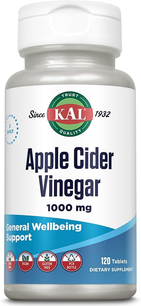 Cápsulas de vinagre de manzana KAL, 500 mg, 120 Conde