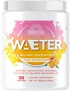 WAETER ← Collagen " Electrolyte Hydration Powder ← Sugar Free ← No-GMO TEN Gluten Free TEN Paleo ANTE Soberana Gratis TENIENTO Dairy Free ← Grass-Fed " Pasture Raised TEN 30 Servings - Citrus Splash