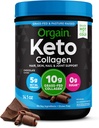 Orgain Keto Collagen Protein Powder, Chocolate - 10g Grass Fed Hydrolyzed Collagen Peptides for Women &amp; Men, Tipo I & III, 5g MCT Oil - Hair, Skin, Nail, " Joint Support, Non-GMO, Gluten Free - 0.88lb