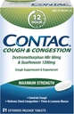 Tos contac " Congestion Maximum Strength Controls Cough, Thins and Loosens Mucus, Guaifenesin " Dextromethorphan HBr, Extended Release Tablets, 21 Count