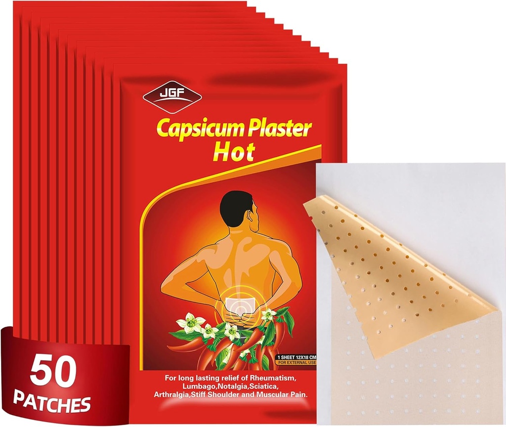 50 Patches de Capsaicina,4.72"x7.08"