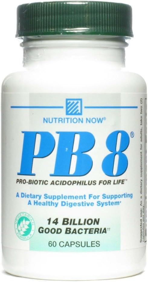 PB 8 Acidophilus Pro-Biotic - Nutrición vegetariana Ahora 60 VCaps