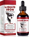 gotas de hierro líquido para perros, suplementos de hierro líquido para perros apoya la anemia, promueve la salud sanguínea, mejora los niveles de bajo nivel y letargo - suministros de mascotas vitaminas de perro - 60 ml/Caramel Flavor