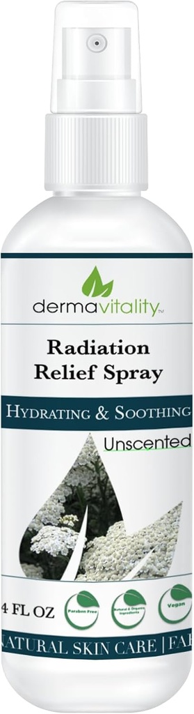 Radiation Burn Relief Spray - Calendula Spray for Radiation Treatment, Unscented, Fragrance Free, Natural Organic Plant Based Moisturizing Soothing Relief for Itchy and Sensitive Skin – 4 onzas