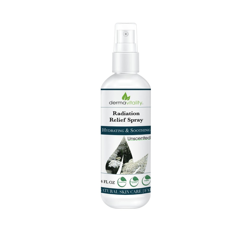 Radiation Burn Relief Spray - Calendula Spray for Radiation Treatment, Unscented, Fragrance Free, Natural Organic Plant Based Moisturizing Soothing Relief for Itchy and Sensitive Skin – 4 onzas