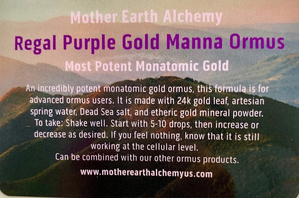 Regal Purple Gold Manna Ormus - 1oz - Madre Tierra Alquimia