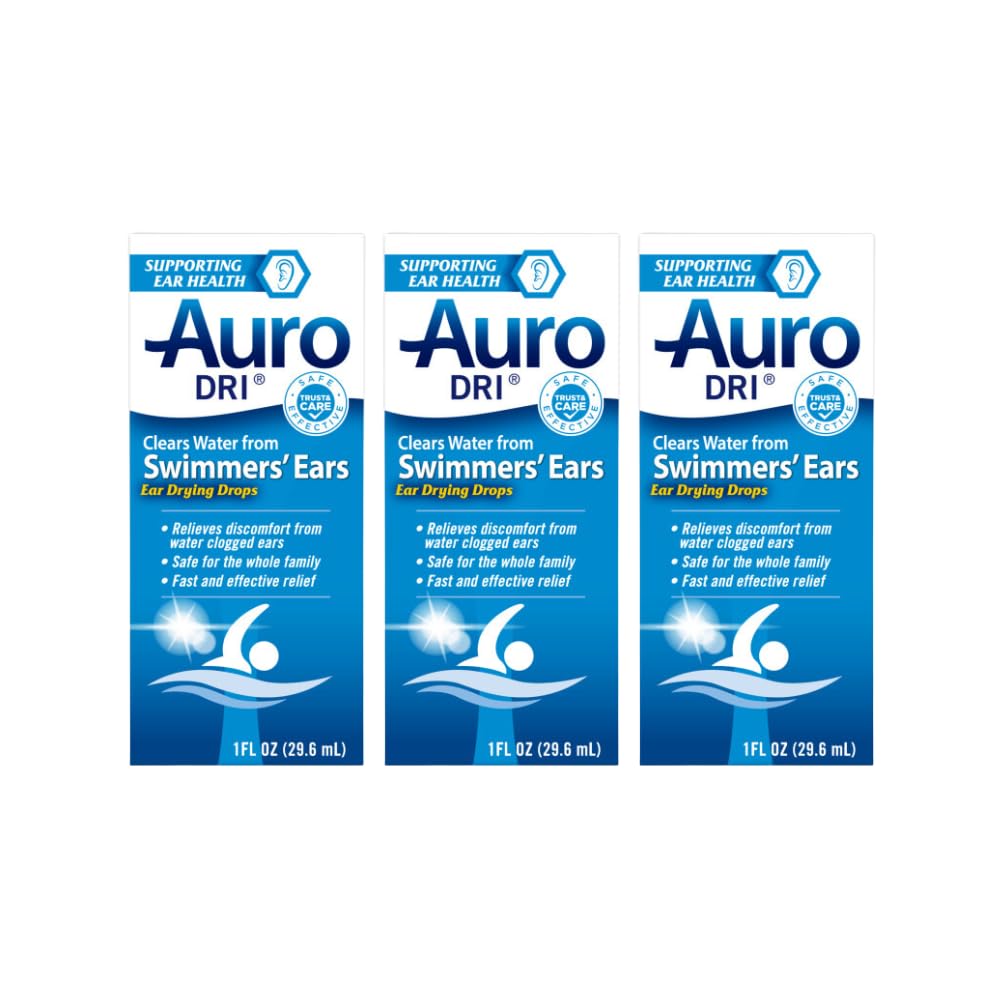 Auro-Dri Ear Water-Drying Aid, Helps Swimmers’ Ear, 1 Fl Oz (Pack of 3)