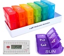 e-Pill 6 Times a Day x 7 Day Weekly Pill Organizer, Vitamin and Medicine Pill Box Reminder - with 6 Alarm Timer (White)