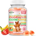 Magnesium Gummies for Kids - Magnesium Glycinate Gummies with L-Theanine, Vitamin B6, D3 for Kids &amp; Adults Sleep, Calm, Relax, Brain, Bones, Muscle Relief, Sugar Free Banana &amp; Strawberry 60ct