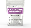 Péptidos de colágeno Polvo con ácido hialurónico y vitamina C, promueve el cabello, la uñas, la piel, el hueso y la salud conjunta, pólvora de colágeno de sabor, 30 piezas, 10,8 oz