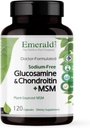 Laboratorios de esmeralda Glucosamina " Condroitina con MSM - Salud ósea " Suplemento de salud conjunta - Sin gluten - 120 cápsulas (30 días de suministro)