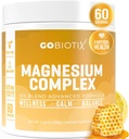 GoBiotix Magnesium Glycinate Powder – Suplementos Cortisol para Mujeres y Hombres – Alta Absorción Magnesium Complex Suplemento Calma con Citrato, Malate – Azúcar Gratis – 420 mg, 60 Servimientos - Citrus de Miel