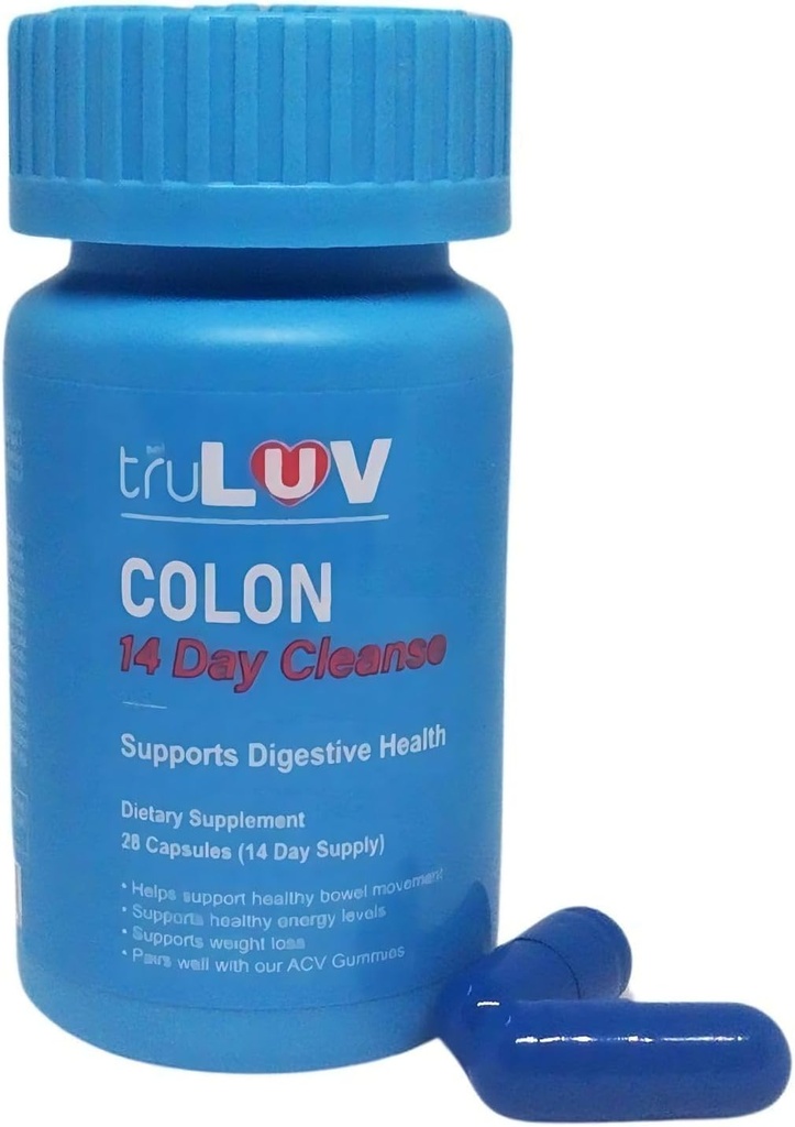 14 días de limpieza de colon 28 cápsulas, 1-2 Daily Third Party Tested, Vegan, Non-GMO