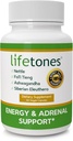 Lifetones Energy &amp; Adrenal Support Capsules - Natural Energy Boost, Stress Relief y Adrenal Health Formula - 60 Vegan Vitaminas