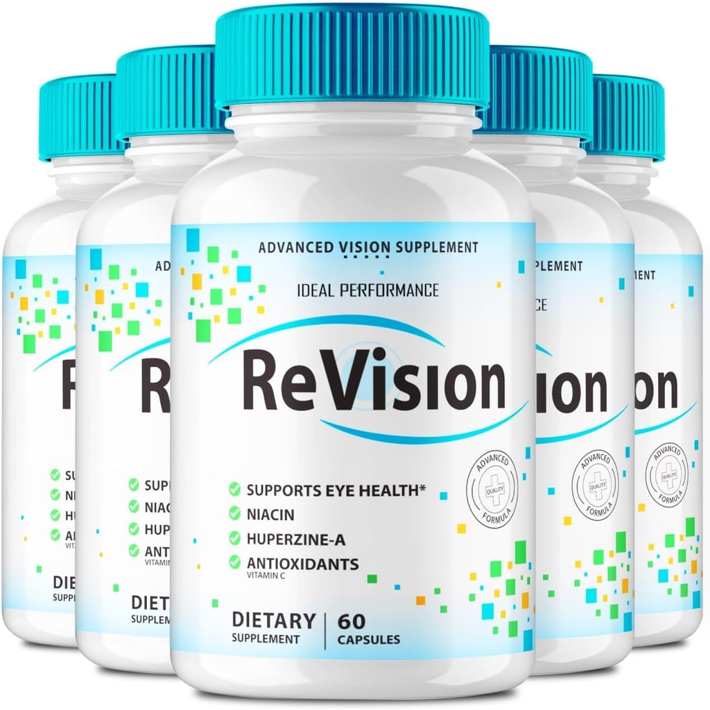 IDEAL PERFORMANCE (5 Pack) Revision Eye Supplement Pills Advanced Vision 2.0 Eye Care Complex Vitamin Capsules Pro (300 cápsulas)