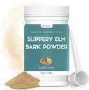 6 oz Orgánica de resbaladizo Elm Powder, Orgánica de resbaladizo Elm Bark Powder, 100% Puro &amp; Natural, Comida-Grado, Ayuda a calmar el Throat y Tosado, Vegan, Mascotas