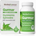 Herbsforever Gurmar Capsules | Gymnema Sylvestre Herbal Supplement | 7:1 Concentrated Extract | Supports Healthy Lifestyle | 60 Veg Capsules | Non-GMO & Vegan