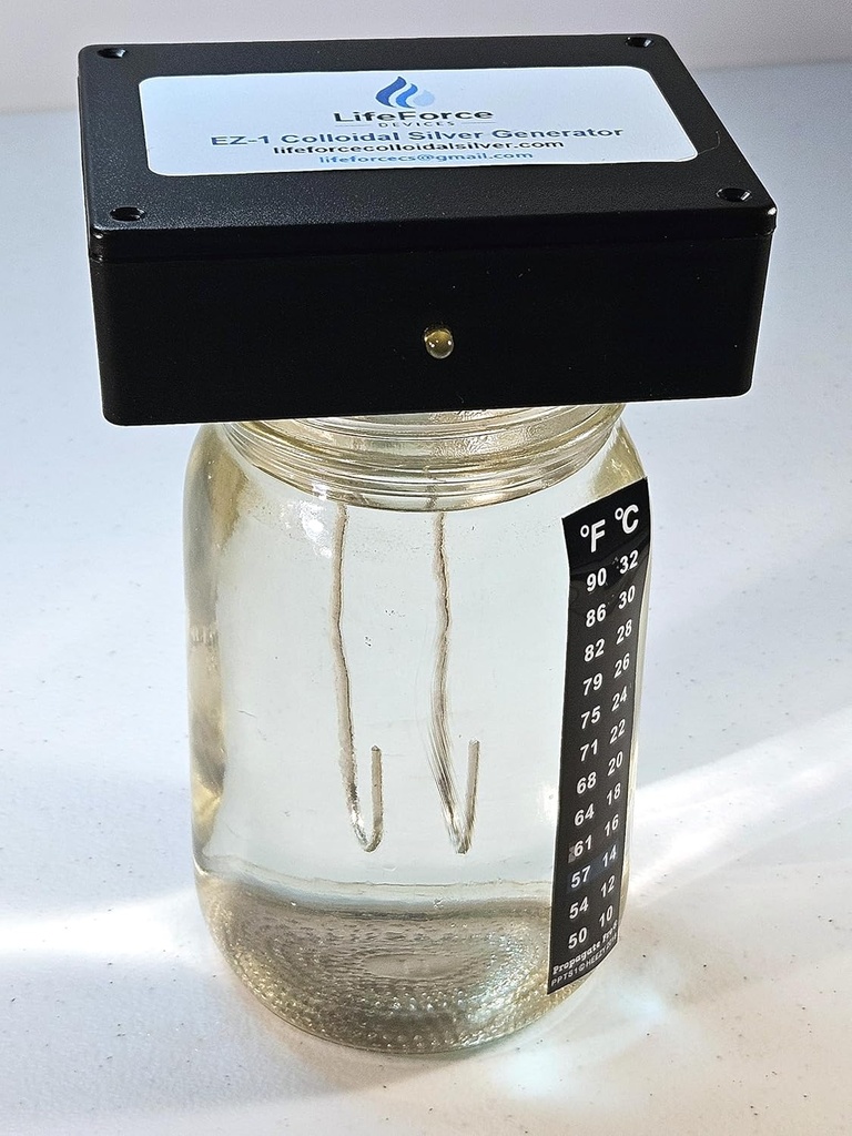 EZ-1 Deluxe Colloidal Generator Package (10 Gauge Silver Wires) - Hacer 32 oz en 16 minutos