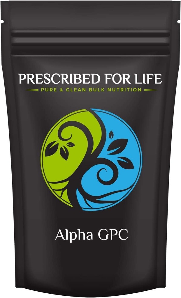 Prescrito para la vida alfa GPC Powder, L Alpha gliccerylphosphorylcholine, Suplemento de línea para la función cognitiva, no GMO, Vegan, Soy Free (2kg)