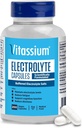 Vitassium Electrolyte Capsules, Electrolytes for The Management of POTS and High Sodium Diets (500mg Sodium - 100mg Potassium), Unflavored, 200 Salt Pills (Tamaño 0)