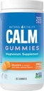Natural Vitality CALM, Suplemento de Magnesio, Stress Relief Gummies, Supports a Healthy Response to Stress, Gluten Free, Vegan, Orange Flavored, 60 Gummies