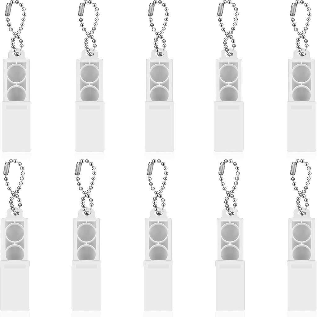 Flutesan 10 Pieces Hearing Aid Battery Case 312 Hearing Aid Batteries Caddy Hearing Aid Amplifier Storage Box Plastic Battery Holder Portable Travel Case Pocket Carry Box with Keychain