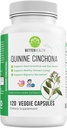 Quinine Cinchona Bark Extracto Suplemento Herbal para Soporte Gastrointestinal y Oral, Sistema de Boosting Immune, Rescate de la Lega, Calambres musculares - 500 mg - 120 Caps
