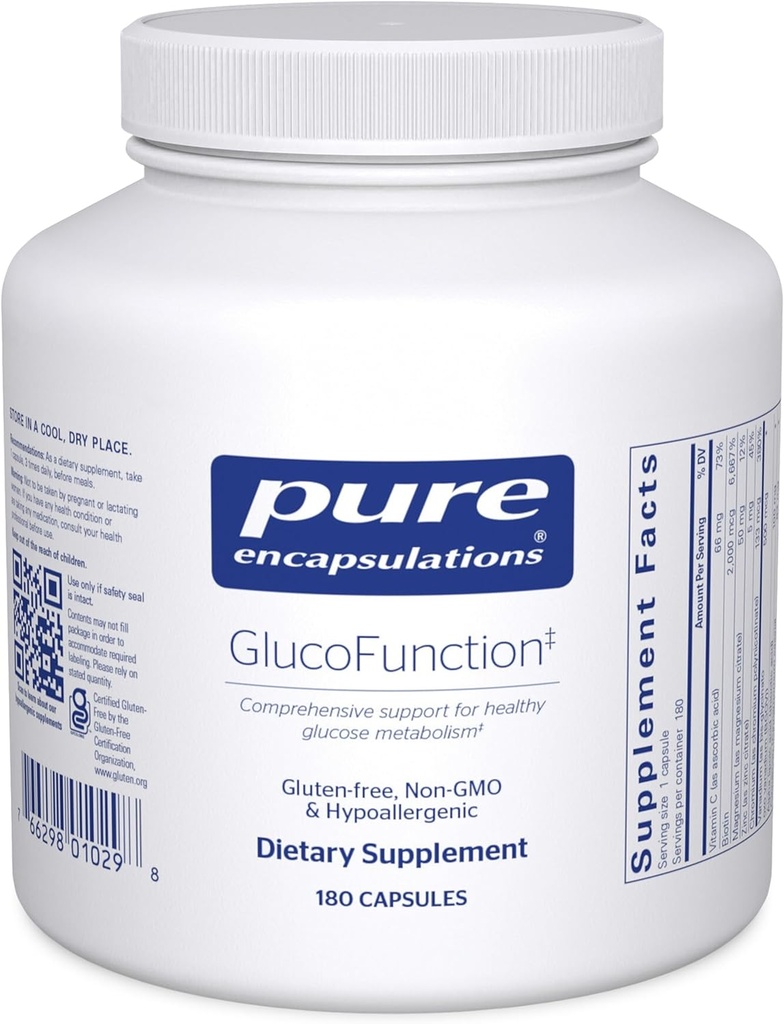 Pure Encapsulations GlucoFunction ← Soporte integral para el metabolismo de carbohidratos saludables