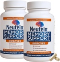 Natural Brain Booster for Memory, " Brain Health - Extra Strength Plant-Based Cognitive Support Supplement for Adults " Seniors, Made in USA (2 Pack, 120 Capsules)