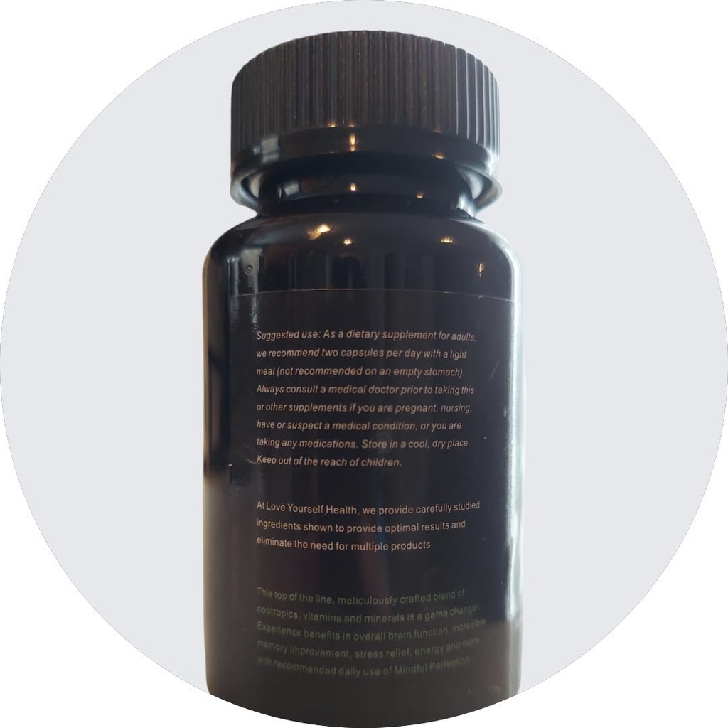 Mindful Perfection Premium Nootropic Brain Supplement, 90Count 45 Day Supply for Improved Cognitive Function, Focus, Memory & Energy