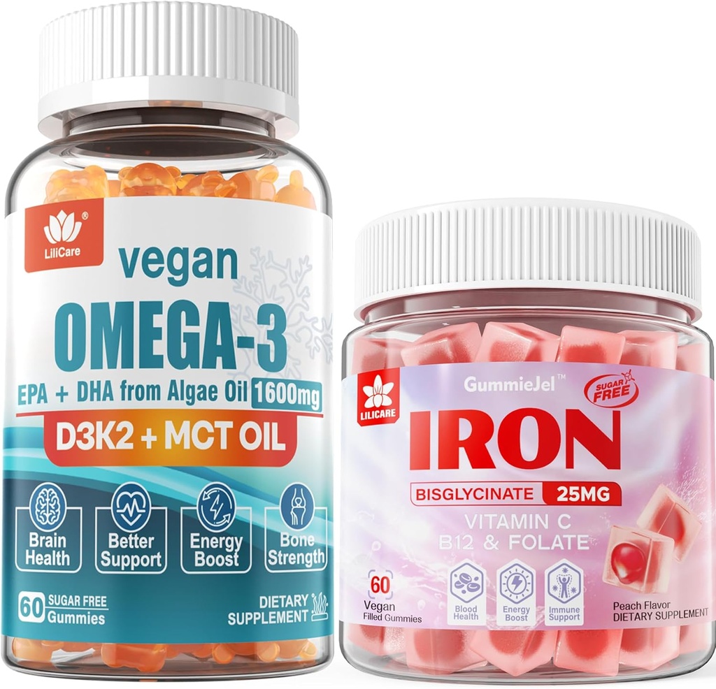 Gummies de hierro vegano Suplemento Vegan Omega3 Gummies 1280mg