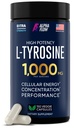 L Tyrosine 1000MG Capsules - Suplemento de Tirosina L All-Natural para Focus &amp; Energy Boost - No Gluten-Free - Vegan 150 Caps - 500mg x 2 per Serving
